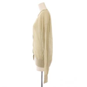Whim Gazette WhimGazette 25SS シアーリネンカーディガン ニット 長袖 Vネック シースルー 薄手 ストレッチ ワンカラー F
