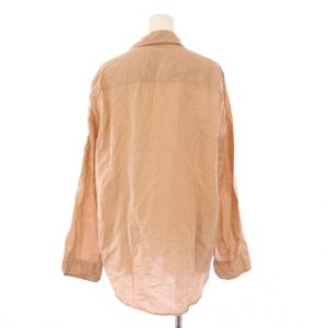 Plage 24SS Ramie Cotton ラミーコットンシャツ ブラウス 長袖 オープンカラー ワンカラー 無地