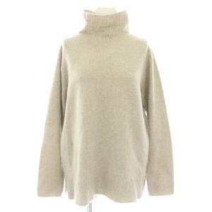 21AW ニット セーター ハイネック 長袖 ローゲージ 薄手 カシミヤ混 2 グレー 578-1263061