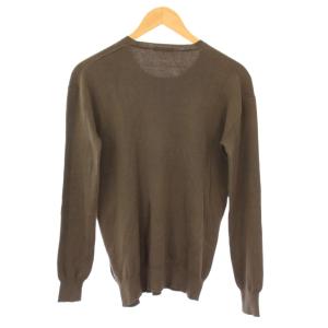 EVERYDAY I LIKE クルーネックプルオーバー ニット 長袖 ワンカラー 無地 ストレッチ 薄手 シルク F カーキ 20080500804010