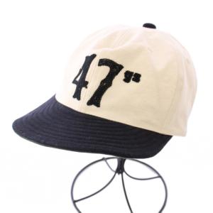 ツートーン ベースボールキャップ 帽子 ロゴ 刺繍 6パネル バイカラー F アイボリー 黒 ブラック