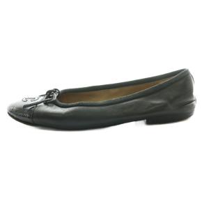 CHANEL バレリーナ フラット Ballet Flats シューズ ココマーク 35.5 黒 ブラック /SS OS