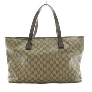 GUCCI トートバッグ 茶 ブラウン グレー /SS OS