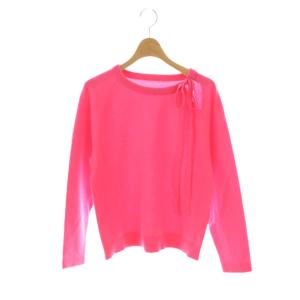 24AW ボウタイカシミヤトップ ニット セーター 長袖 36 ピンク 0224343113 /DO