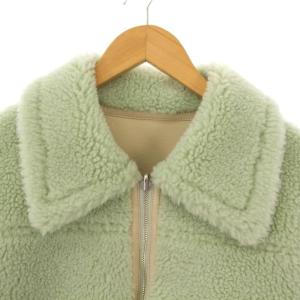 Diagram ボアフェイクムートンジャケット リバーシブル フェイクレザー ステンカラー アウター ショート丈 ウール混