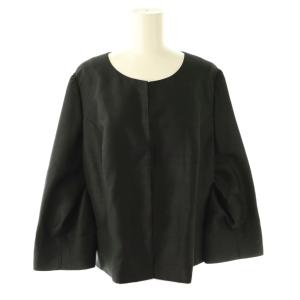 ジャケット ノーカラー 薄手 46 黒 /NR