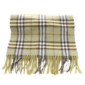 burberrys ヴィンテージ マフラー フリンジ チェック柄 ラムズウール