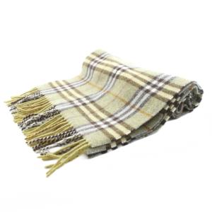burberrys ヴィンテージ マフラー フリンジ チェック柄 ラムズウール