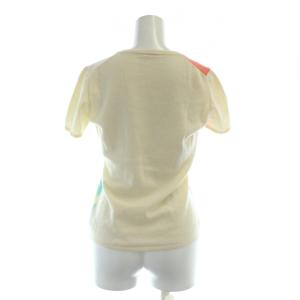 AGNONA ニット 半袖 カシミヤ 42 アイボリー マルチカラー カラーブロック /AP