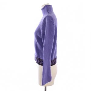 BRUNELLO CUCINELLI ニット セーター 長袖 ハイネック カシミヤ F 紫 /BM