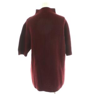 JIL SANDER ニット セーター 半袖 ハイネック ウール 赤 レッド /AN7