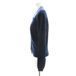 BALLANTYNE ニット カーディガン 金ボタン ウール 3 紺 ネイビー /AN52