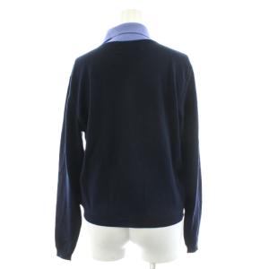 BALLANTYNE ニット カーディガン 金ボタン ウール 3 紺 ネイビー /AN52