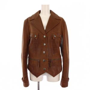 レザージャケット ライダースジャケット I42 茶 /BM