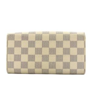 LOUIS VUITTON ポルトフォイユ サラ ダミエ アズール 長財布 二つ折り 小銭入れ 白 ホワイト N61735 /AN40