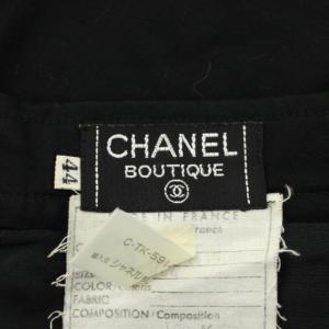 CHANEL BOUTIQUE タイトスカート ひざ丈 コットン 44 黒 ブラック /AN44