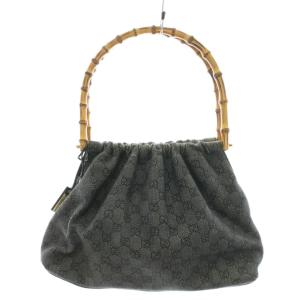 バンブー ハンドバッグ GGキャンバス ブラック 92708