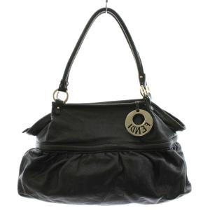 シェフバッグ チャーム付き レザー ブラック 8BH186