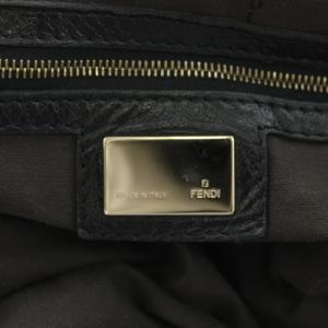 FENDI シェフバッグ チャーム付き レザー ブラック 8BH186