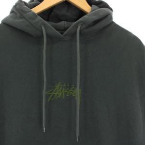 STUSSY プルオーバーパーカー ノースリーブ M 緑 グリーン /TK