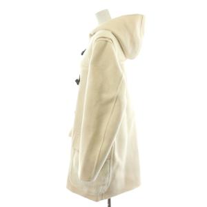 Drawer ダッフルコート ロング丈 フード アウター ウール アルパカ アンゴラ混 36 白 ホワイト 6525-234-0304