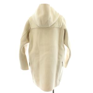 Drawer ダッフルコート ロング丈 フード アウター ウール アルパカ アンゴラ混 36 白 ホワイト 6525-234-0304
