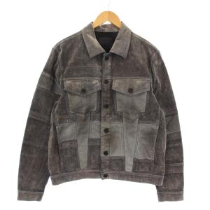 JHILL デニムジャケット Gジャン ジージャン USED加工 46 グレー /KH