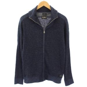 カーディガン ジップアップ 長袖 M 紺 /TK