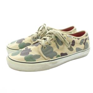 VANS SUPREME スニーカー ローカット カモフラ 迷彩柄 キャンバス US10 カーキ /KU D