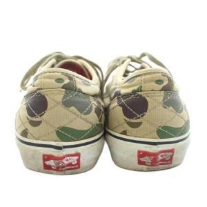 VANS SUPREME スニーカー ローカット カモフラ 迷彩柄 キャンバス US10 カーキ /KU D