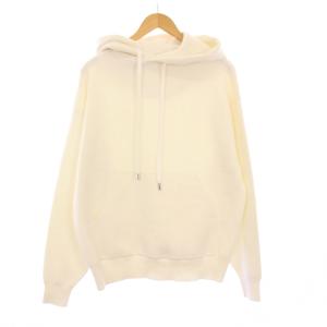 プルオーバーパーカー ニット 長袖 コットンカシミヤ M 白 59-02-94-02001 /KH