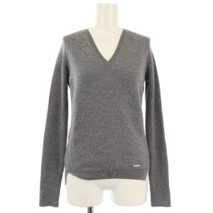 ニット 長袖 Vネック ウール M グレー S75HA0660 /TK
