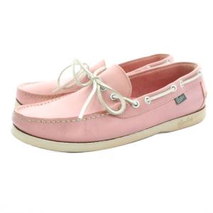 デッキシューズ レザー リボン 7 ピンク 0110 /KU