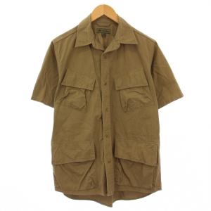 ファティーグシャツ カジュアル 半袖 レギュラーカラー ワンカラー 48 カーキ 8036-00-11008