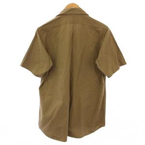 Nigel Cabourn ファティーグシャツ カジュアル 半袖 レギュラーカラー ワンカラー 48 カーキ 8036-00-11008