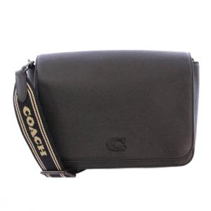 シグネチャー ショルダーバッグ レザー ワンカラー ロゴ 黒 ブラック CJ843 /BB