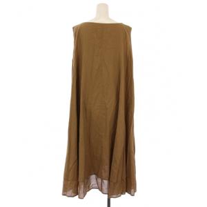 mizuiro ind mizuiroind ワンピース ミモレ丈 ノースリーブ F ベージュ /BM