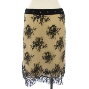 RED VALENTINO REDVALENTINO スカート ひざ丈 レース タイト 40 ベージュ /TK
