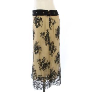 RED VALENTINO REDVALENTINO スカート ひざ丈 レース タイト 40 ベージュ /TK