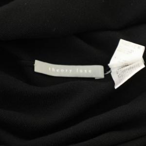 theory luxe スカート ロング ニット フレア 038 黒 ブラック ウエストゴム /JP