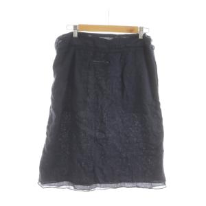 Martin Margiela 6 スカート ひざ丈 40 紺 ネイビー /RR