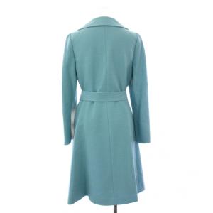 M'S GRACY チェスターコート アウター ロング丈 ウール ベルト ワンカラー 38 水色 ライトブルー /BB