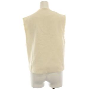 BALLSEY 24SS ライトスラブツイード ショートジレ ベスト フリンジ 36 白 ホワイト 11074207232