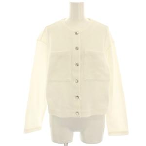 24SS イギージャージーショートカーディガン 長袖 36 白 ホワイト 11074207201 /HN