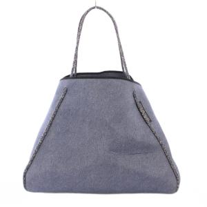 トートバッグ ハンドバッグ ワンカラー 無地 青 ブルー /BB