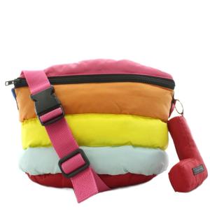 Quilted belt bag ショルダーバッグ 中綿 ナイロン マルチカラー ピンク オレンジ 水色