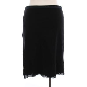 VIVIENNE TAM スカート ひざ丈 花柄 刺繍 0 黒 ブラック 016-220821 /YM