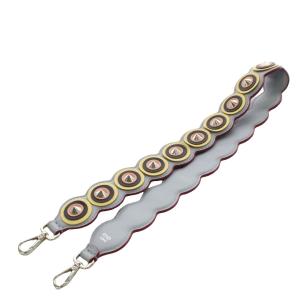 ストラップユー ショルダーストラップ スタッズ レザー グレー 黄 イエロー /AN9 OH