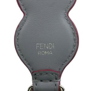 FENDI ストラップユー ショルダーストラップ スタッズ レザー グレー 黄 イエロー /AN9 OH