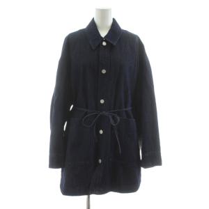 BACK SQUEEZE DENIM JACKET デニムカバーオール デニムジャケット ミドル丈 ベルト付き
